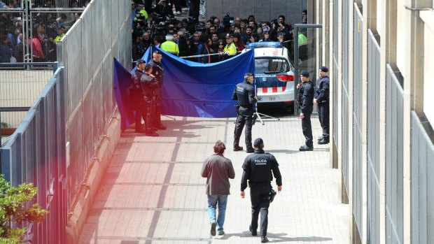 Police cordon off the school after the school attack.