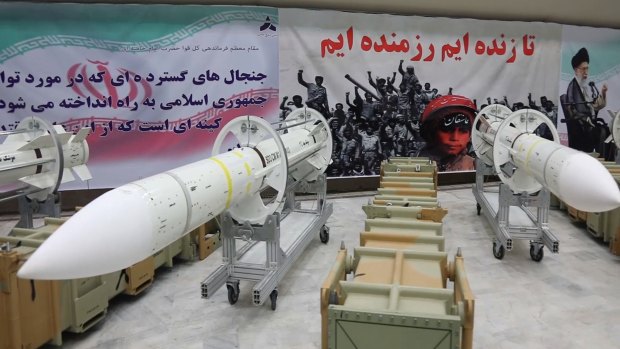  Sayyad-3 air defence missiles at the  production line at an undisclosed location in Iran.