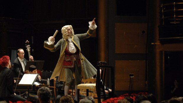 It is not known whether guest conductor Joseph Nolan will dress up as Handel like this devotee in Toronto. 