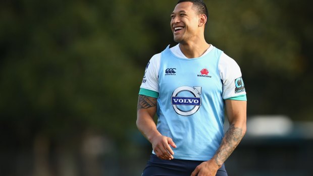 Back in business: But Israel Folau won't be thrown into the deep end.