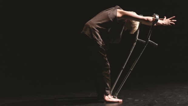 Claire Cunningham in Give Me A Reason To Live, a dance work inspired by the paintings of Hieronymus Bosch.