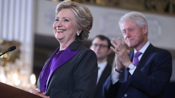 Hillary Clinton urged her supporters to accept the election results.