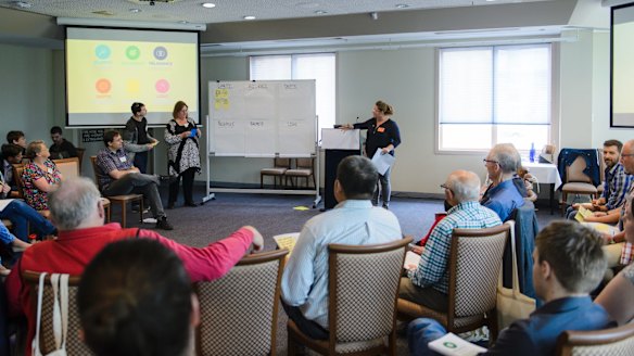 The CTP citizens' jury underway.