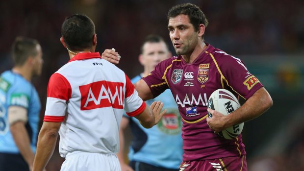 Smooth operator: Cameron Smith remonstrates with a referee. 