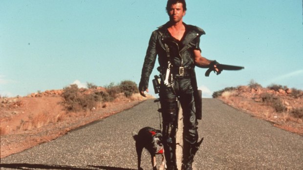 Mel Gibson in a scene from <i>Mad Max 2</i> in the area where the crash occurred.