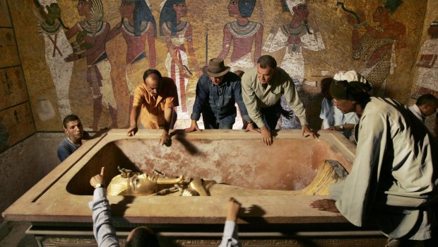 In dispute: are there secret chambers behind the walls of King Tut's tomb.