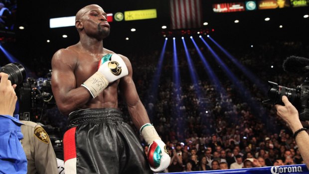 In limbo: Floyd Mayweather's promotional tour of Australia is under a cloud.