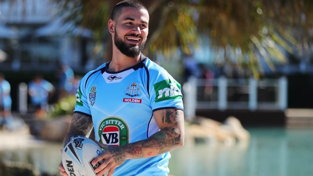 Keeping things cruisy:  Blues hooker Nathan Peats was looking relaxed at New South Wales Origin training despite some big events on the horizon.