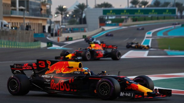 Red Bull's Daniel Ricciardo prior to pulling out of the Abu Dhabi Grand Prix on Sunday.