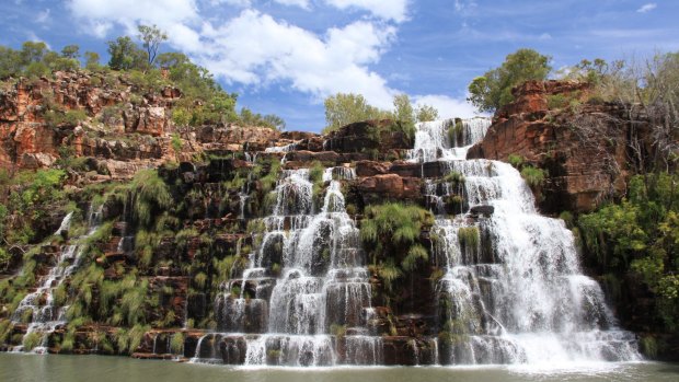The watery staircase of King's Cascade in the Kimberley.