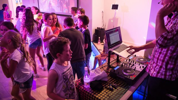 A disco party in a bespoke venue in Sydney: "We're past the stage where we try to do creative stuff ourselves," says one mother.