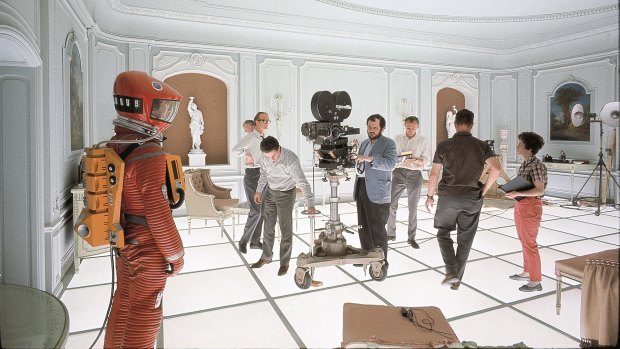 Kubrick classic: On set during filming of 2001: A Space Odyssey.