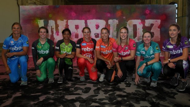 Jam-packed: The Women's Big Bash was launched in Sydney on Thursday morning.