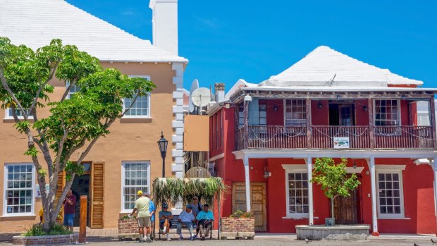 Colourful buildings in the capital.