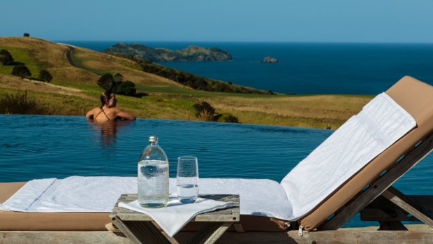 The swimming pool at Kauri Cliffs.