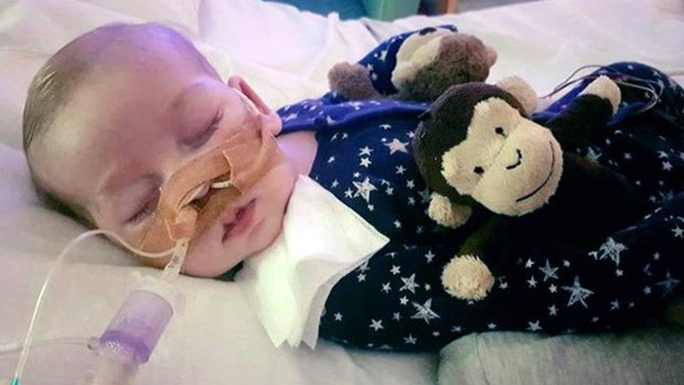 Charlie Gard at Great Ormond Street Hospital in London.