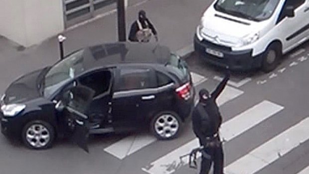 The gunmen who carried out the deadly attack on the offices of French satirical weekly newspaper Charlie Hebdo in January.