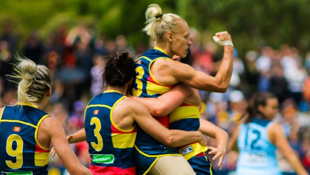 No gimmick: In their first season, AFLW stars such as Erin Phillips earned serious respect for women's football.