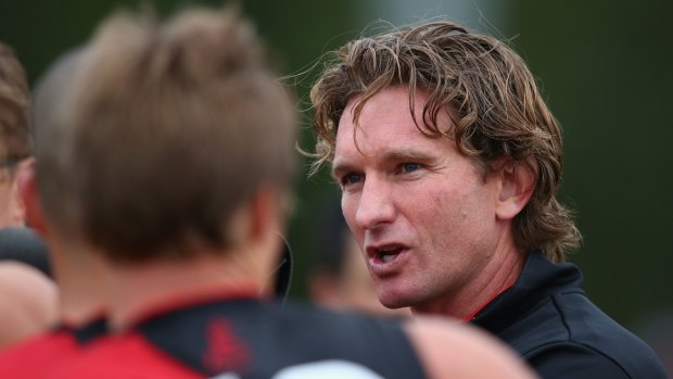 Back in the saddle: Essendon coach James Hird.