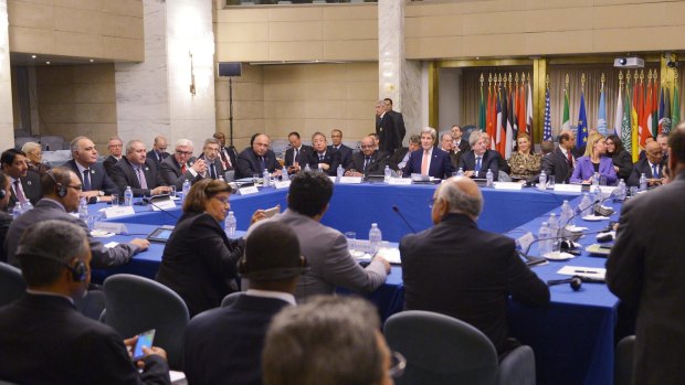 The parties convene at the Italian ministry of foreign affairs in Rome. 