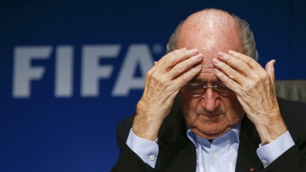 FIFA president Sepp Blatter. More than a dozen banks are named in the US Department of Justice's indictment of nine officials at FIFA, the game's powerful governing body, and five sports media and promotion executives, over charges involving more than $US150 million in bribes. 