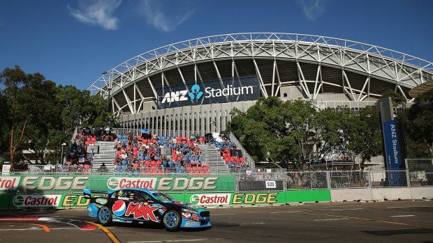 Mark Winterbottom in what could be the last Sydney 500 at Sydney Olympic Park.