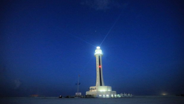 Expansion: The China-built lighthouse on Zhubi Reef of Nansha Islands in the South China Sea.