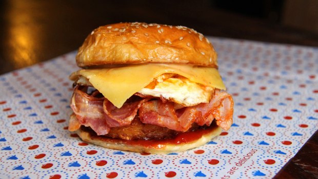 Brekkie burgers, with bloody Mary mayo, will be available at The Park. 