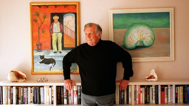 Author Morris West in his home.