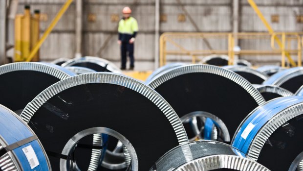 BlueScope's profit surged 79 per cent in the first half. 