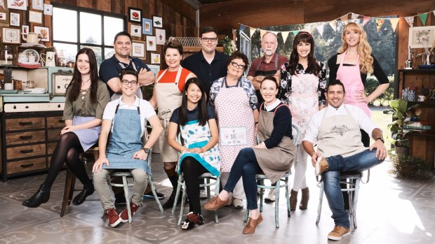 Bojan Petrovic with the other contestants on <i>The Great Australian Bake Off</i>.