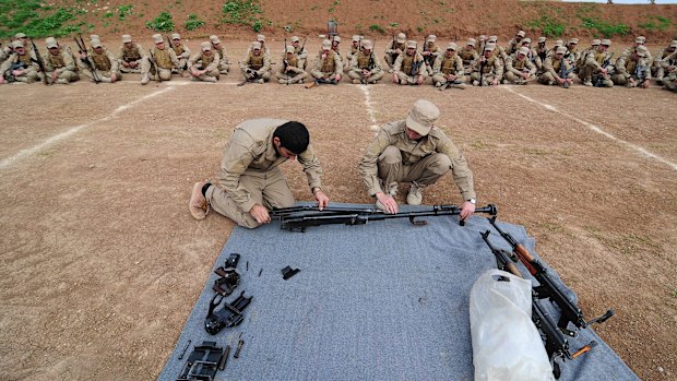 Kurdish fighters in Syria. 