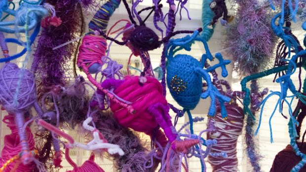 Warm welcome: during Science Week, Echuca will host Neural Knitworks which explores brain functioning through knitted  dendrites, axons and ganglia.  