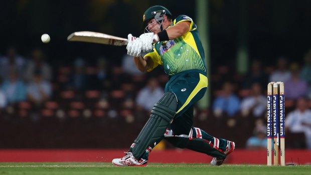 Blaze away: Aaron Finch has made subtle changes to his technique which have had a big effect on his game.