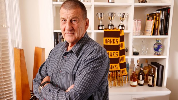 Jeff Kennett poses for photo after being announced as the Hawthorn president for a second time.