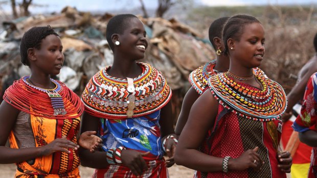 Traditional Samburu women in Kenya.
