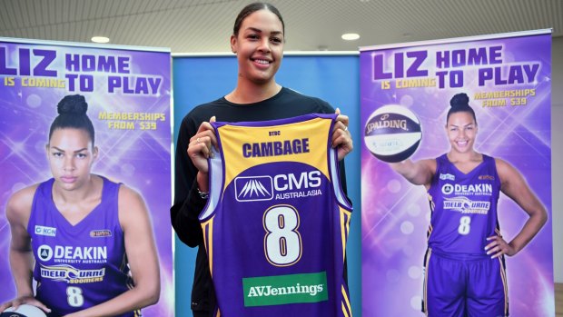 Making a comeback: Liz Cambage has signed with Melbourne Boomers and hasn't ruled out a return to the WNBA. 
