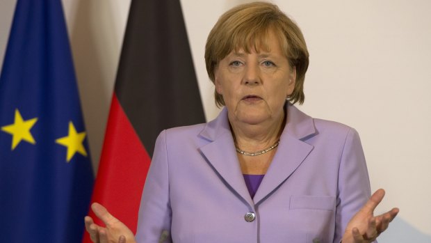 'Germany is doing what is morally and legally required of it' ... German Chancellor Angela Merkel.