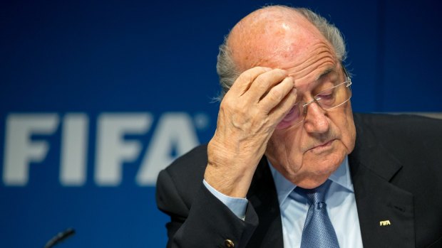 On his way out: Sepp Blatter has announced that he will resign.