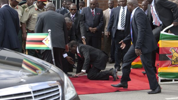 Gone: Mugabe on the deck.