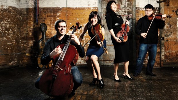 Enso String Quartet: From left, Richard Belcher (cello), Maureen Nelson (violin), Melissa Reardon (viola), and Ken Hamao (violin).