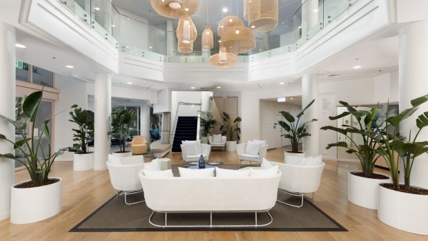 Light and bright: The lobby at Eventhouse.