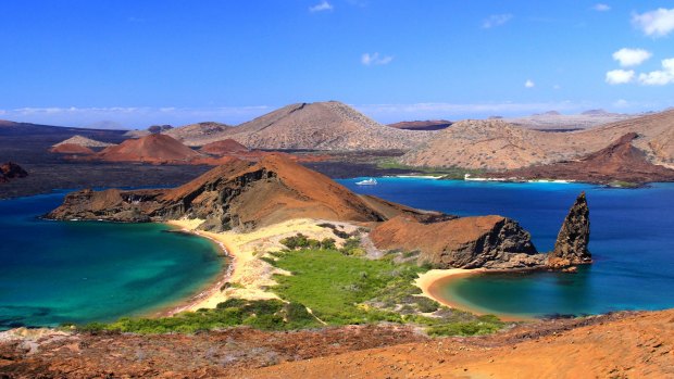 The view from Bartolome Island.