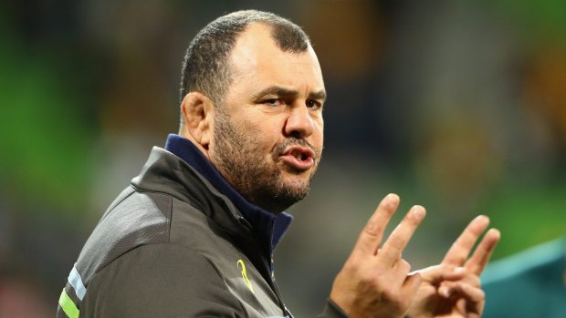 Confused: Wallabies coach Michael Cheika is unsure what All Blacks coach Steve Hansen is upset about. 