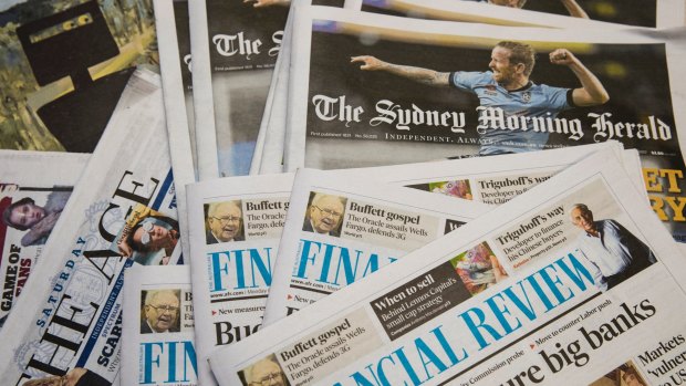 Fairfax Media owns The Sydney Morning Herald, The Age and The Australian Financial Review.