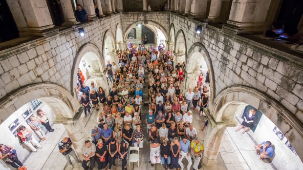 The atrium at Sponza Palace is a popular venue for music events.