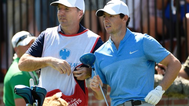 Side by side: Rory McIlroy and his caddy, J.P. Fitzgerald.