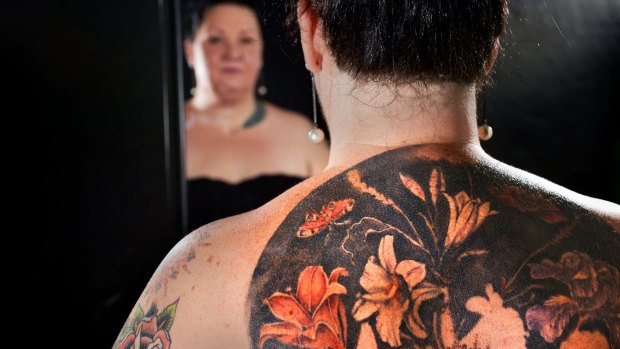 Sandra Minchin-Delohery's back tattoo.