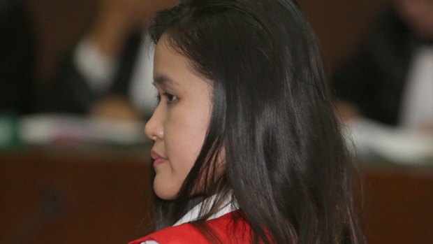 Jessica Kumala Wongso sits at hearing in Central Jakarta Court in June. 