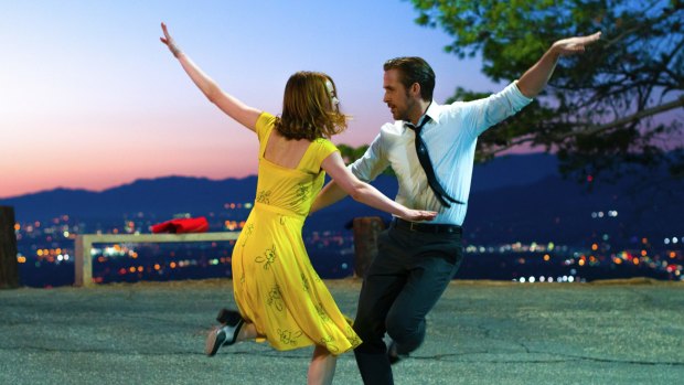 Ryan Gosling and Emma Stone in  <i>La La Land</i>.